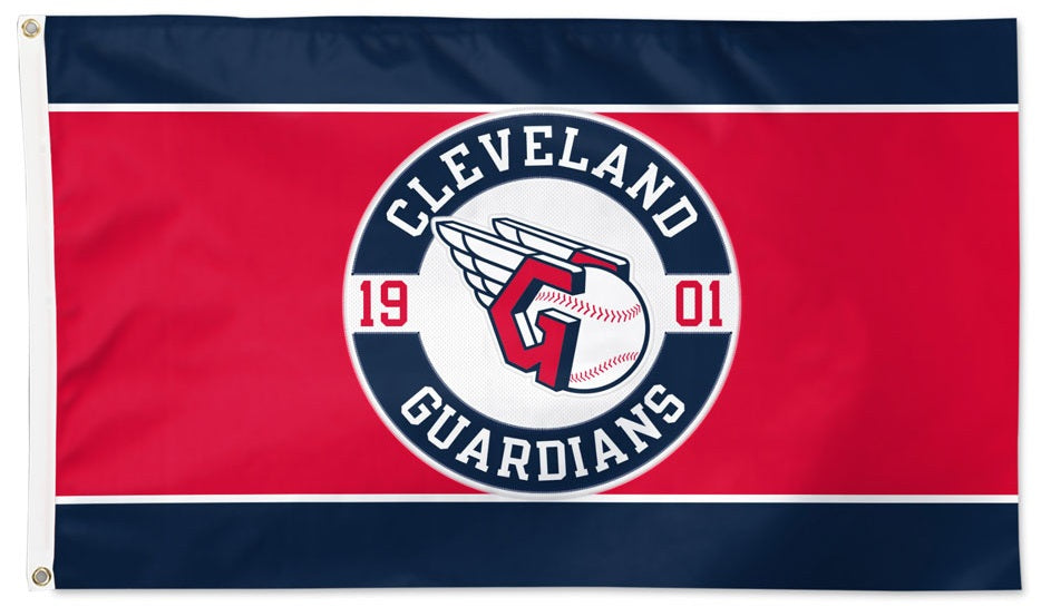 Cleveland Guardians Embroidered Flag 2 Sided heartlandflags