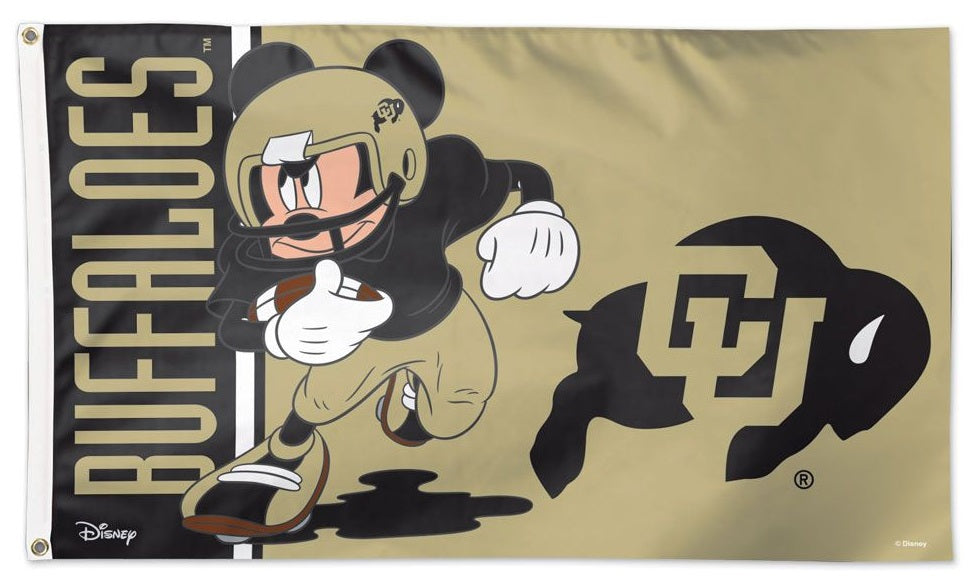 Colorado Buffaloes Flag 3x5 Mickey Mouse Football heartlandflags