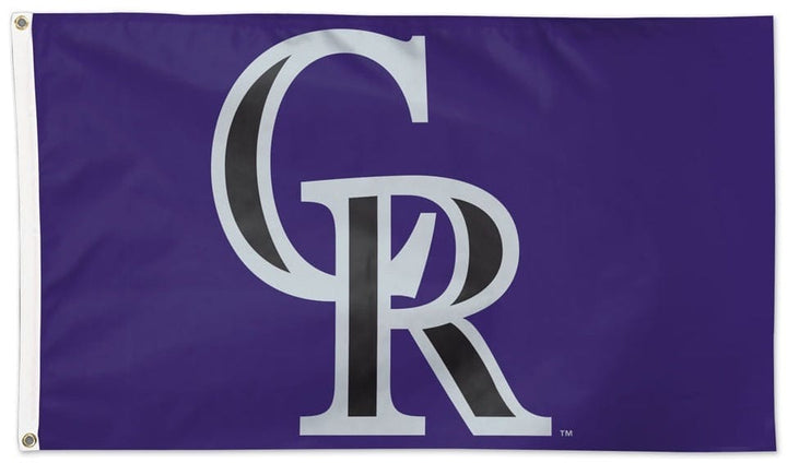 Colorado Rockies Flag 3x5 CR Logo Purple heartlandflags