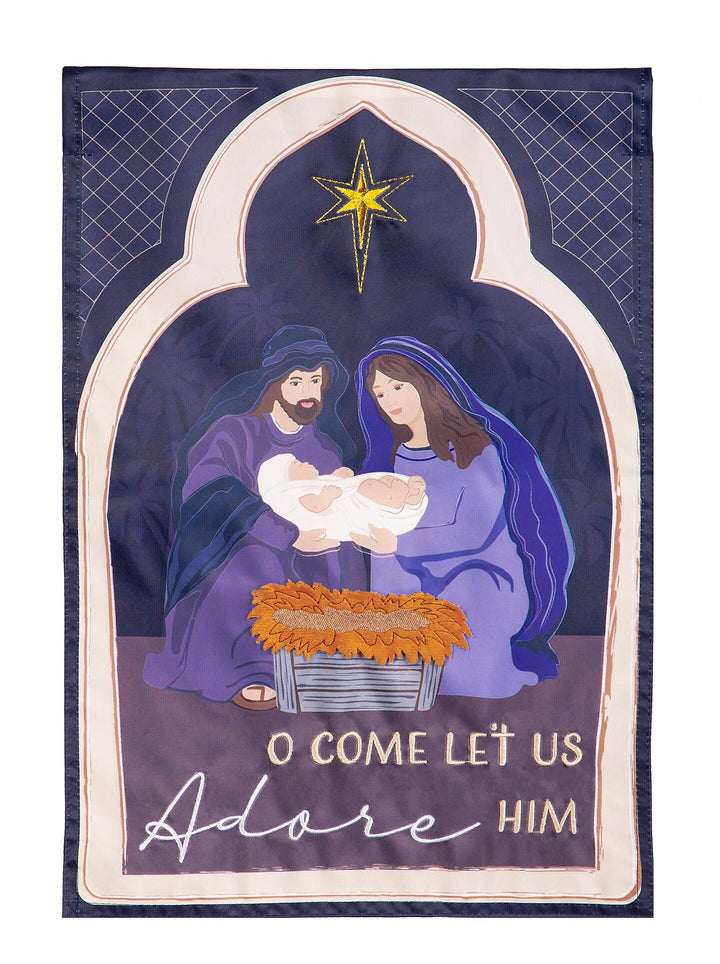 Come Let Us Adore Him Christmas Garden Flag 2 Sided heartlandflags