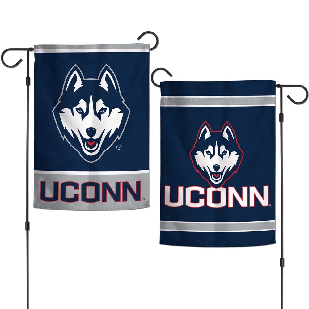 Connecticut Huskies Garden Flag 2 Sided Logo heartlandflags