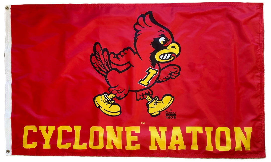 Cyclone Nation Flag 2 Sided Cy heartlandflags