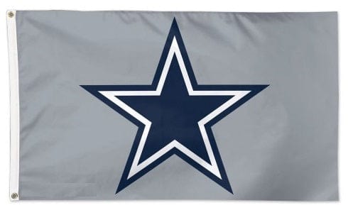 Dallas Cowboys Flag 3x5 Grey Logo heartlandflags