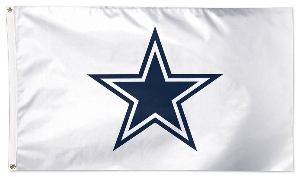 Dallas Cowboys Flag 3x5 Logo White heartlandflags