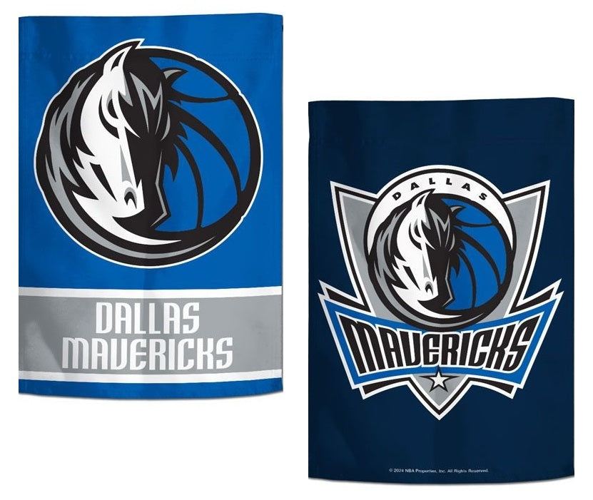 Dallas Mavericks Garden Flag 2 Sided Double Logo heartlandflags