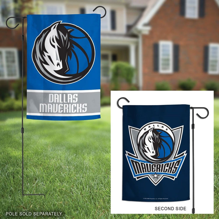 Dallas Mavericks Garden Flag 2 Sided Double Logo heartlandflags