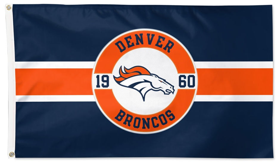 Denver Broncos Flag 2 Sided Applique 3x5 heartlandflags