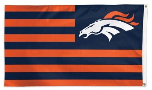 Denver Broncos Flag 3x5 Americana Stripes heartlandflags