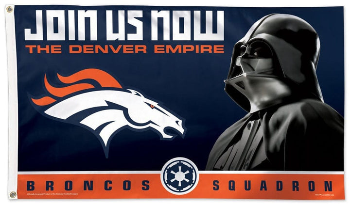 Denver Broncos Flag 3x5 Star Wars Broncos Squadron heartlandflags