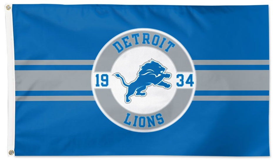 Detroit Lions Applique Flag 2 Sided 3x5 heartlandflags