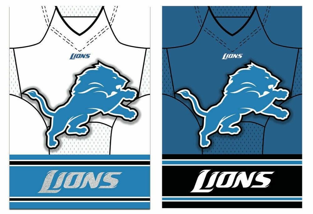 Detroit Lions Banner 2 Sided NFL Jersey House Flag heartlandflags