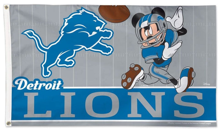 Detroit Lions Flag 3x5 Mickey Mouse Football Disney heartlandflags