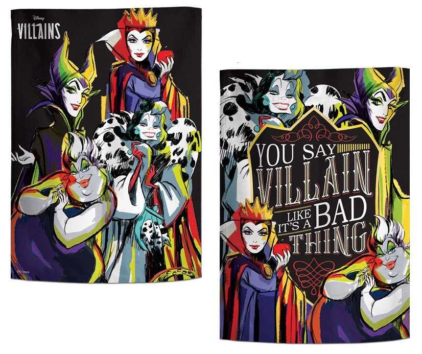 Disney Villains Garden Flag 2 Sided Maleficent Ursula Cruella heartlandflags