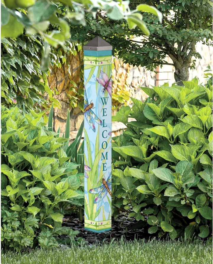 Dragonfly Days Art Pole 40 Inches Tall heartlandflags