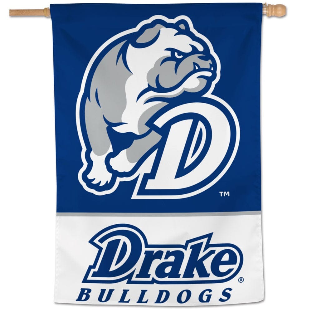 Drake Bulldogs Flag Vertical Banner heartlandflags