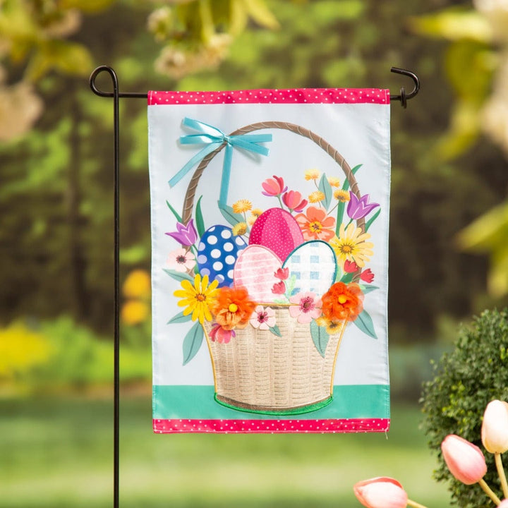 Easter Basket Garden Flag 2 Sided Applique heartlandflags