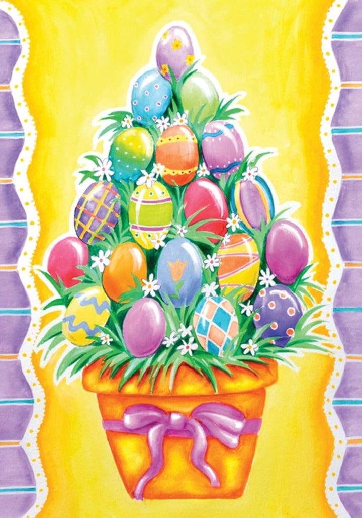 Egg Stack Easter Garden Flag 2 Sided Egg Tree heartlandflags