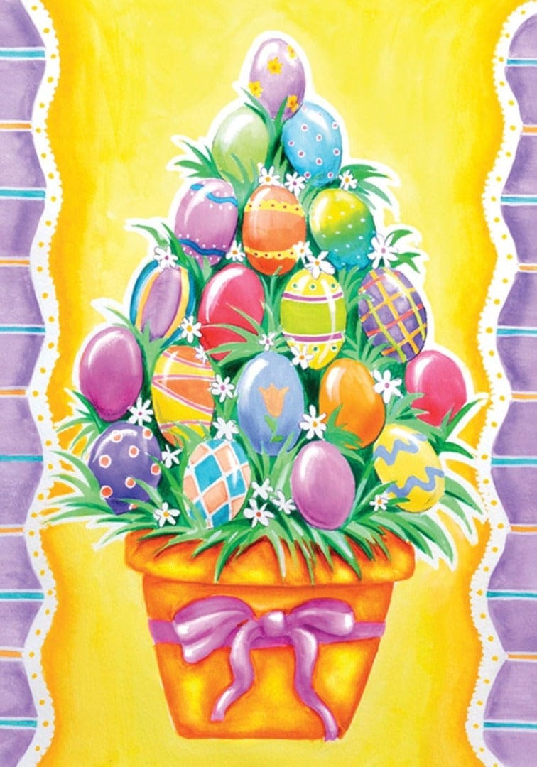 Egg Stack Easter Garden Flag 2 Sided Egg Tree heartlandflags