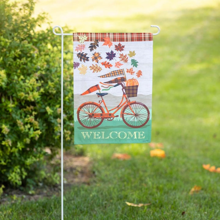 Fall Bicycle Garden Flag 2 Sided heartlandflags