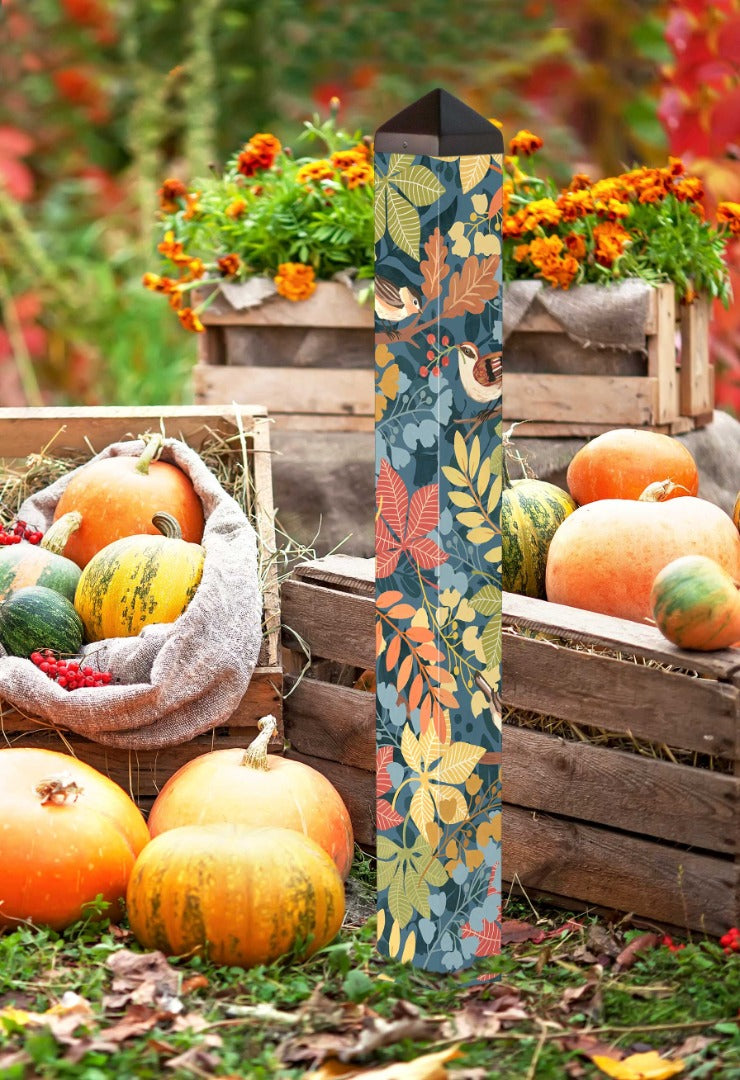 Fall Birds And Berries Art Pole 40 Inches heartlandflags