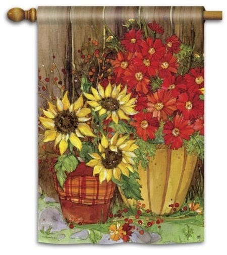 Fall Flowers Flag 2 Sided House Banner heartlandflags