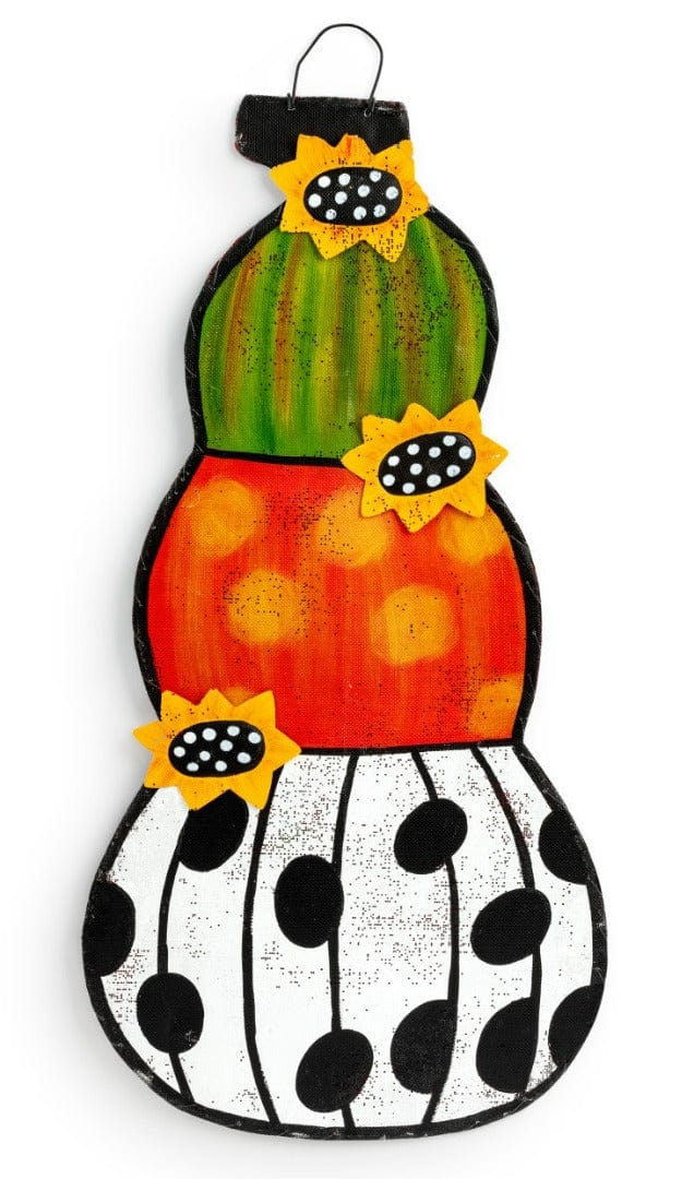 Fall Reversible Pumpkins Door Hanger Peri Woltjer Screenings Halloween heartlandflags