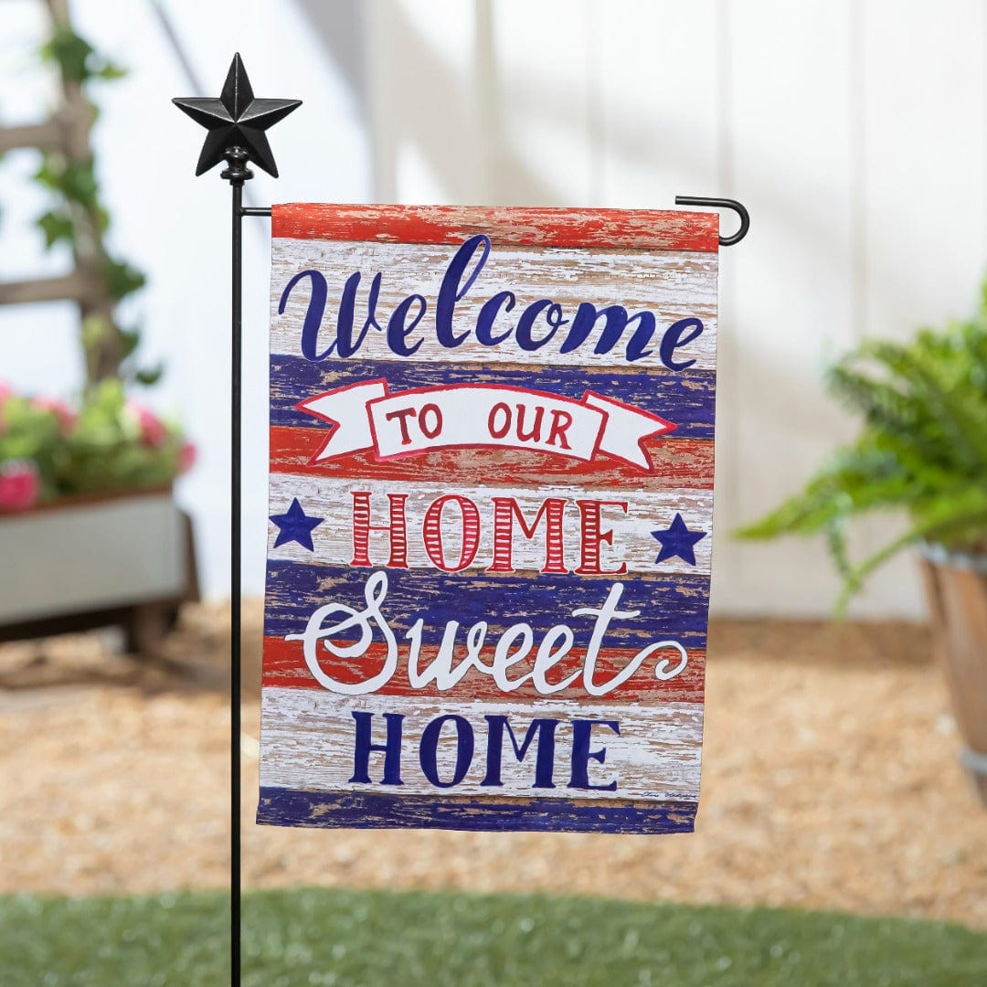 Farmhouse Home Sweet Home Patriotic Garden Flag 2 Sided heartlandflags