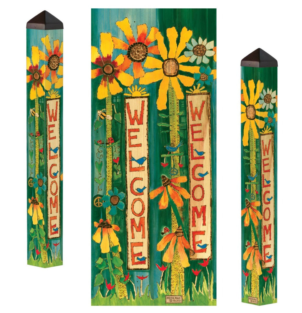 Garden Welcome Art Pole 40 Inches heartlandflags