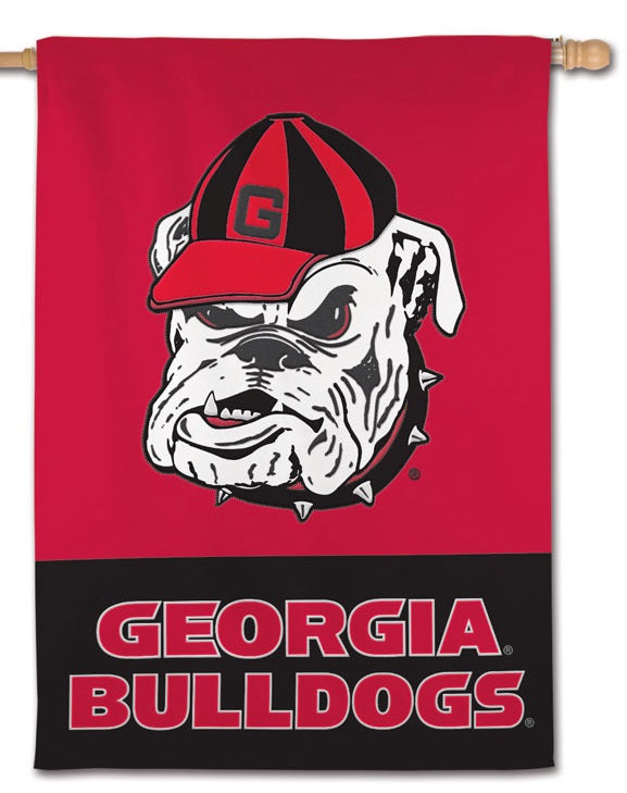 Georgia Bulldogs Applique Banner 2 Sided heartlandflags