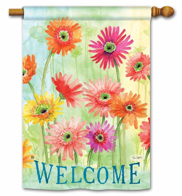 Gerbera Daisies Flag Decorative Welcome Banner heartlandflags