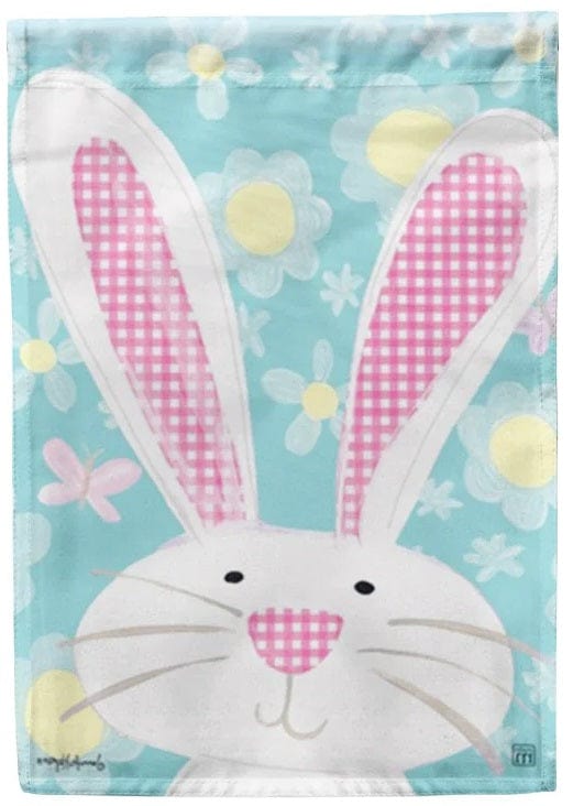 Gingham Bunny Easter Garden Flag 2 Sided heartlandflags