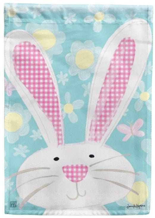 Gingham Bunny Easter Garden Flag 2 Sided heartlandflags