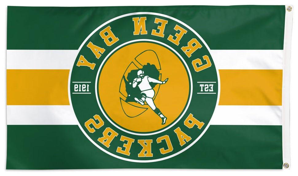 Green Bay Packers Flag 3x5 Classic Logo heartlandflags