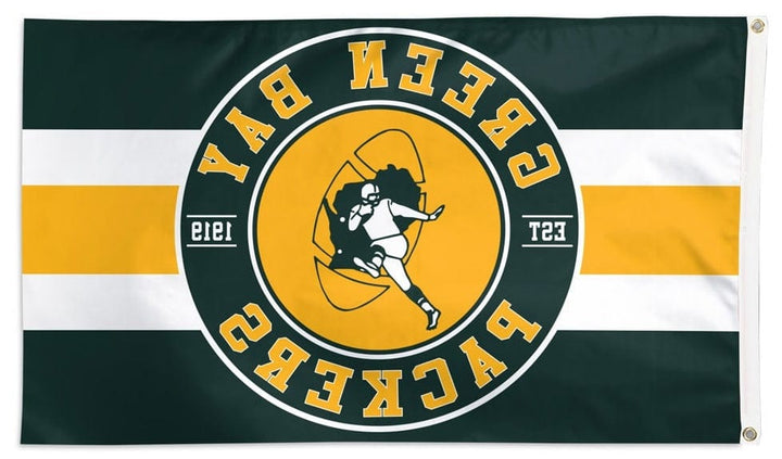 Green Bay Packers Flag 3x5 Retro Logo heartlandflags