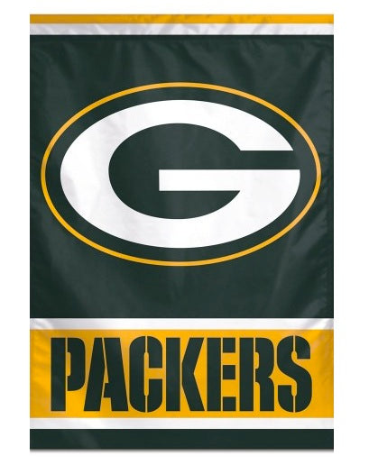 Green Bay Packers Flag Vertical Logo Banner heartlandflags