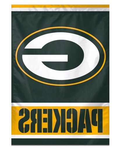 Green Bay Packers Flag Vertical Logo Banner heartlandflags