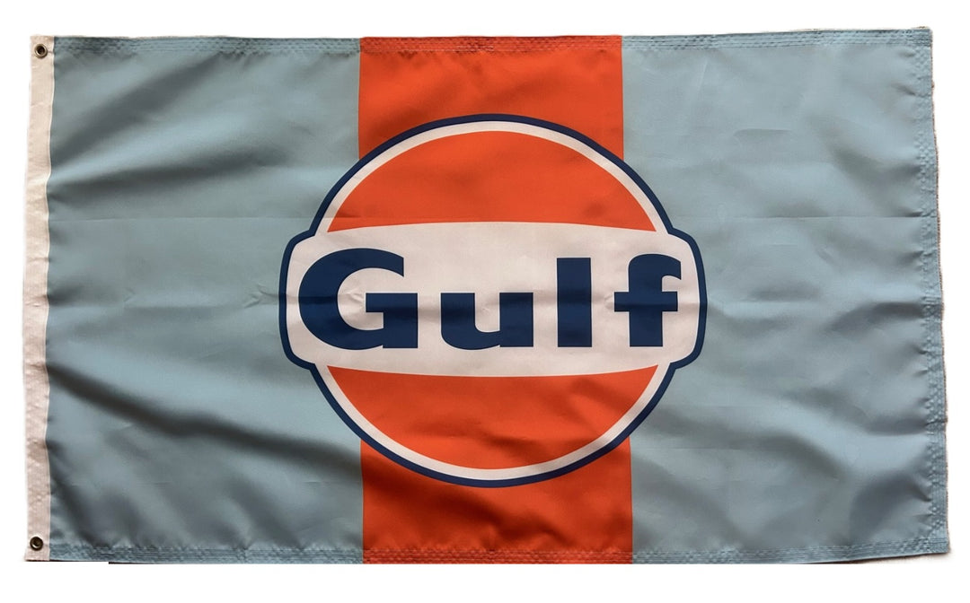 Gulf Oil Racing Flag 3x5 heartlandflags