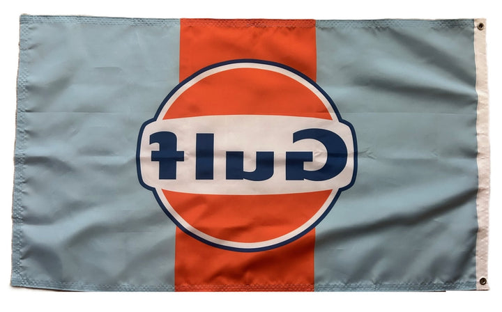 Gulf Oil Racing Flag 3x5 heartlandflags