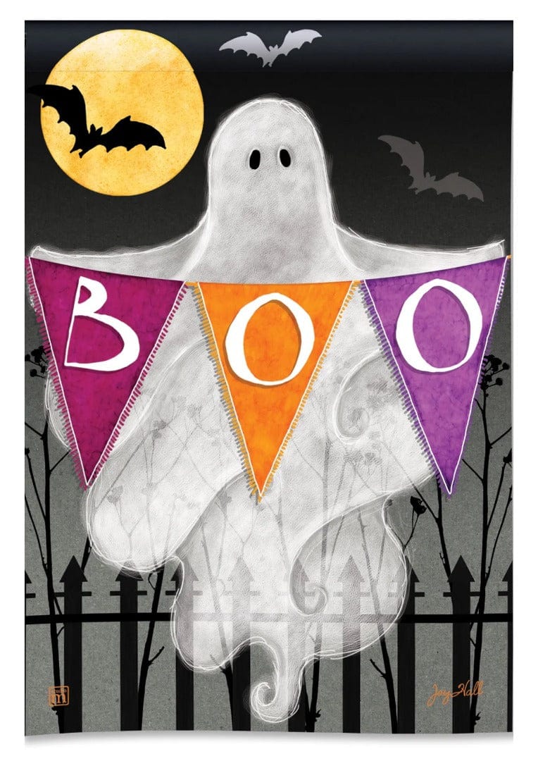 Halloween Ghost Banner Vertical House Flag heartlandflags