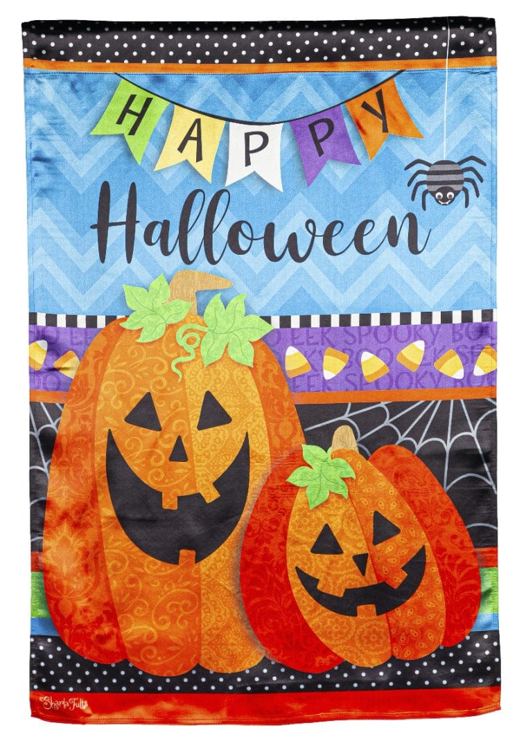 Halloween Greetings Banner 2 Sided Decorative House Flag heartlandflags