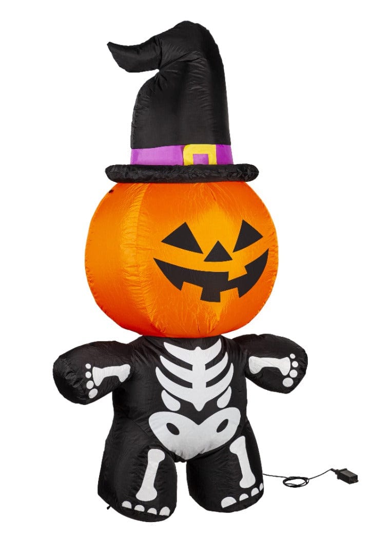 Halloween Jack-O-Lantern Head Skeleton Inflatable 3 Feet Tall heartlandflags