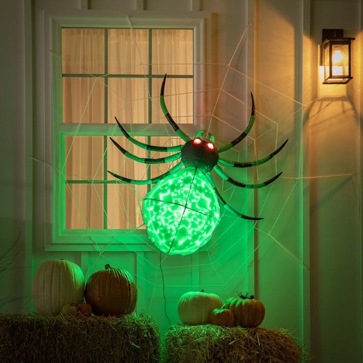 Halloween Spider With Web Inflatable 5 Feet Tall heartlandflags