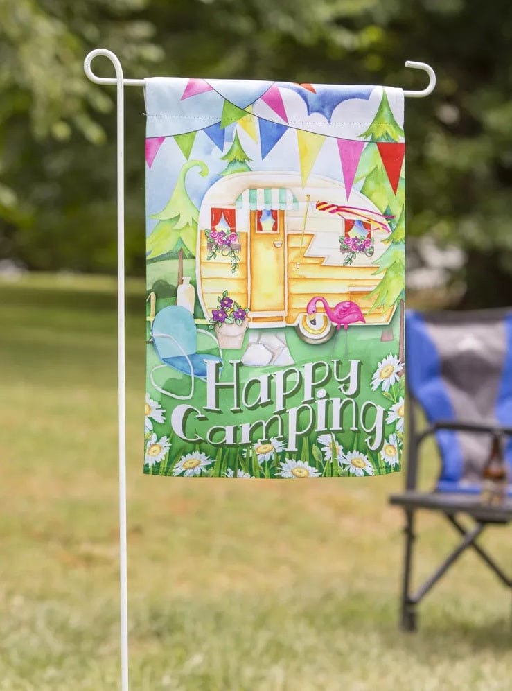 Happy Camping Garden Flag 2 Sided heartlandflags