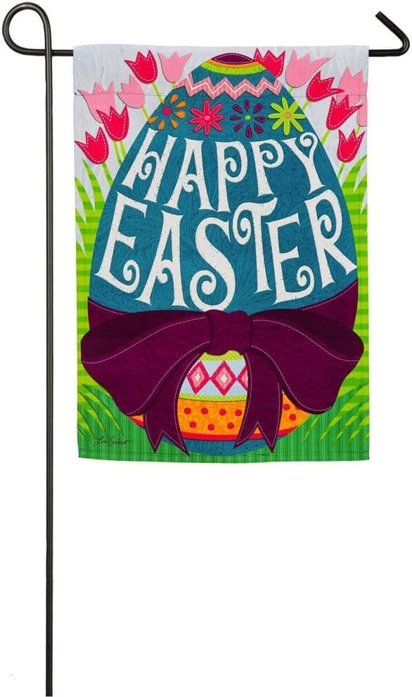 Happy Easter Egg Garden Flag 2 Sided Easter heartlandflags