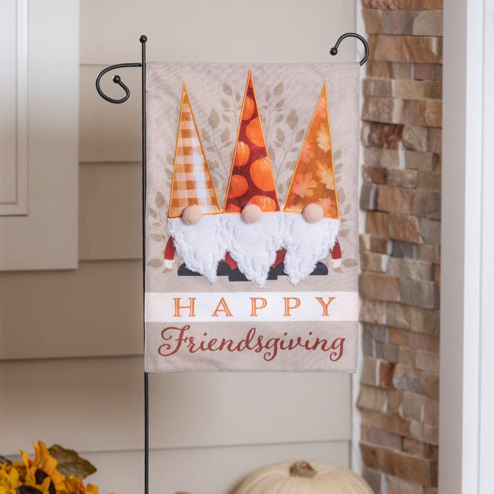 Happy Friendsgiving Gnomes Garden Flag 2 Sided heartlandflags