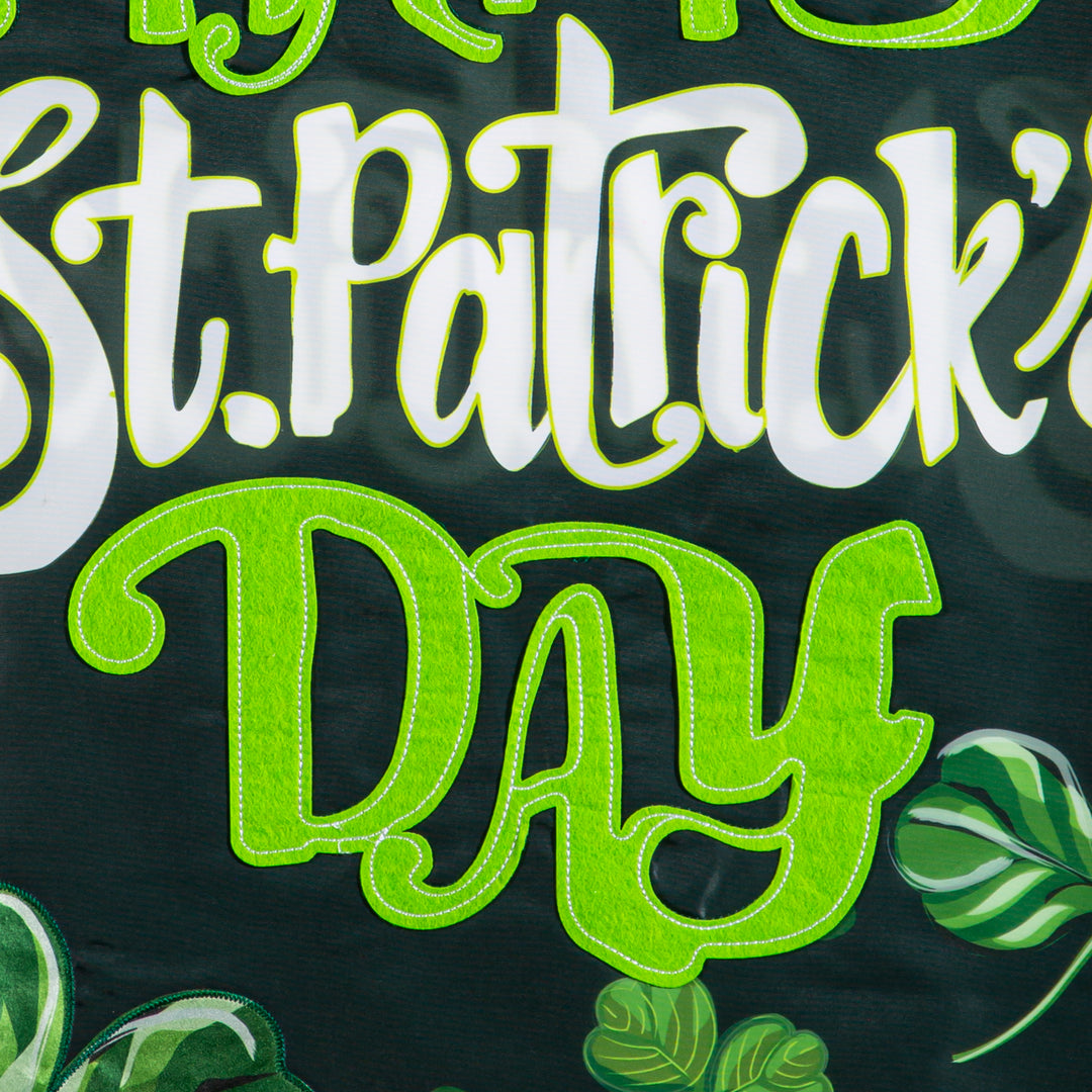 Happy St. Patricks Day Shamrocks Banner 2 Sided heartlandflags