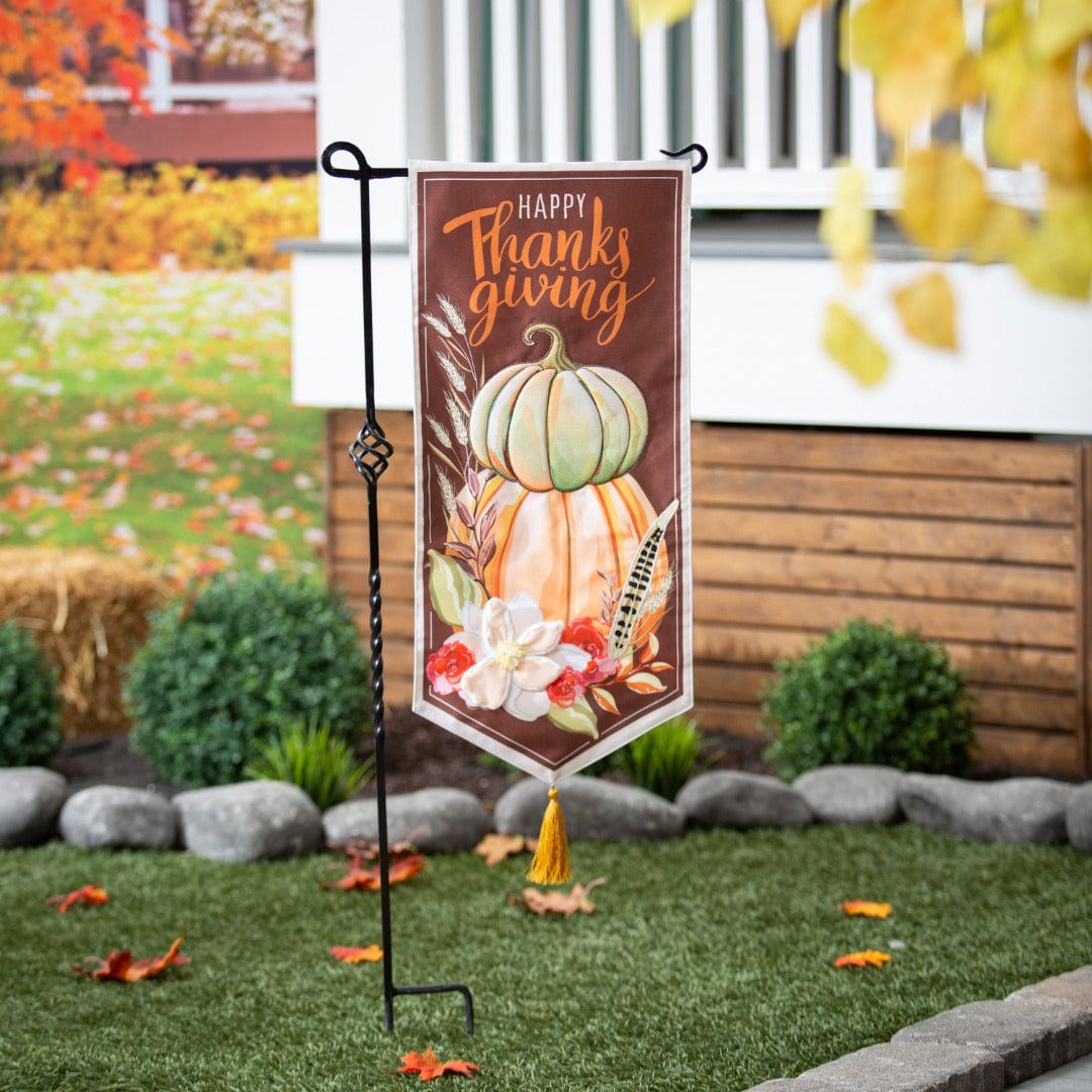 Happy Thanksgiving Long Garden Flag 2 Sided XL heartlandflags