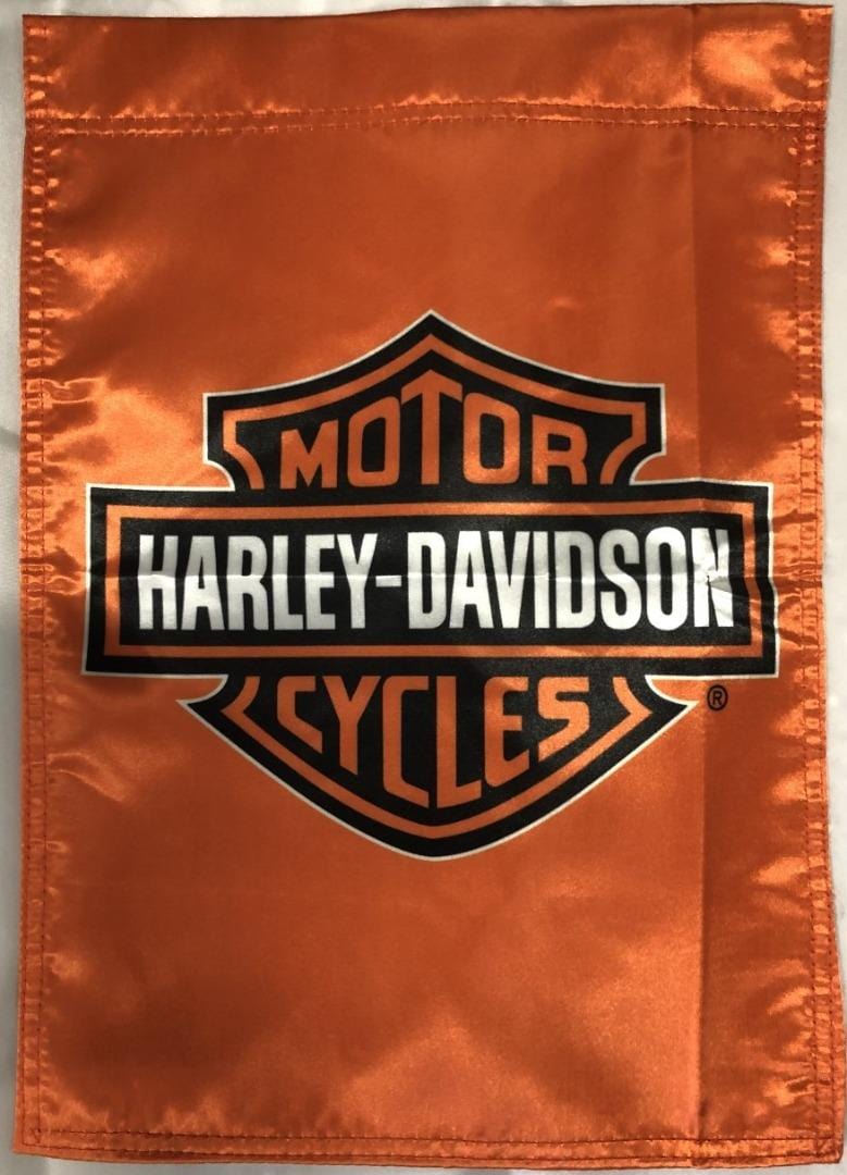 Harley Davidson Banner 2 Sided Orange House Flag heartlandflags