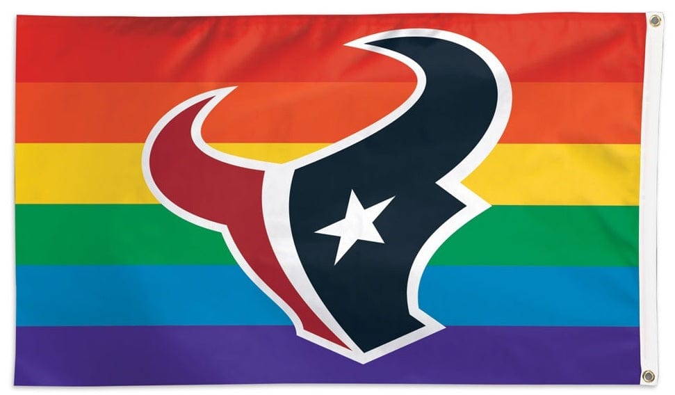 Houston Texans Flag 3x5 Pride Rainbow heartlandflags