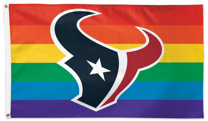 Houston Texans Flag 3x5 Pride Rainbow heartlandflags